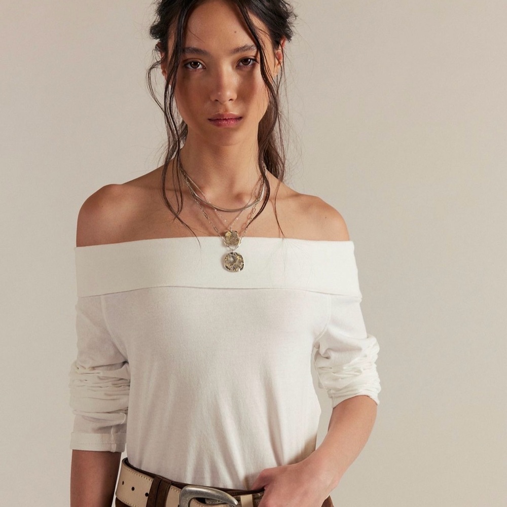 Off-Shoulder White Top